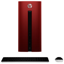 HP Pavilion 550-188na Desktop PC, AMD A8, 8GB RAM, 1TB Sunset Red